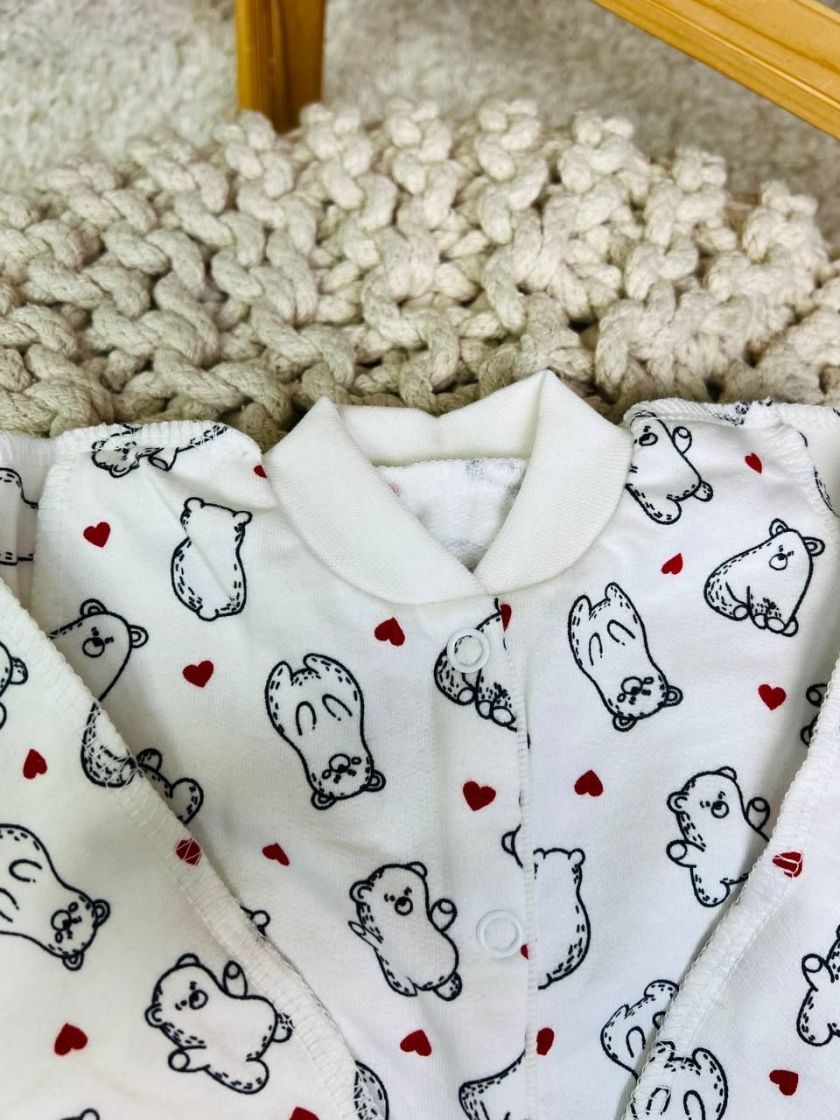 ❤ Чоловічок байка. Колір - Ведмідь з серцями, контур. Розмір - 56-62см (#17591049) ✓ Anna Konvert