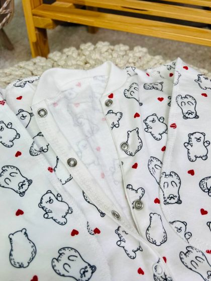 ❤ Чоловічок байка. Колір - Ведмідь з серцями, контур. Розмір - 56-62см (#17591049) ✓ Anna Konvert 2