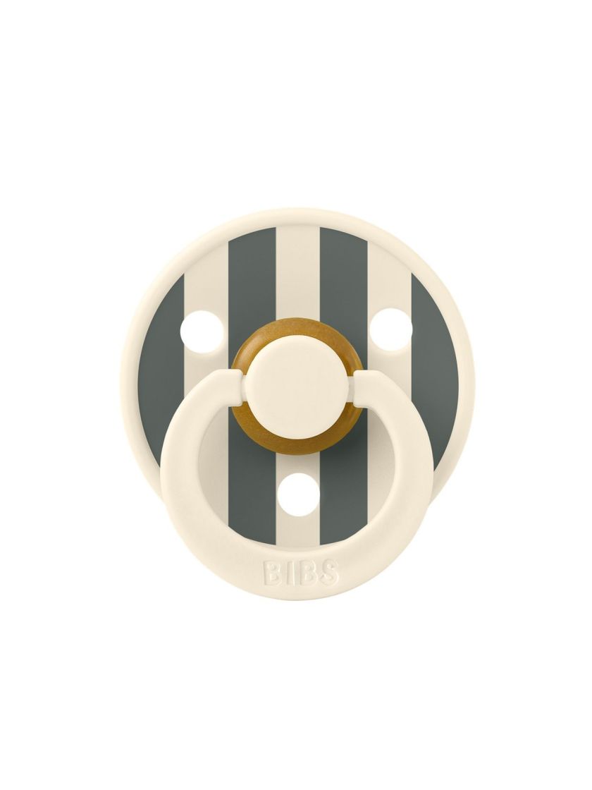 ❤ Соска пустушка BIBS Studio Size 1, 0-6 міс. Колір - Ivory / Pine, смужка широка (#76747302) ✓ Anna Konvert