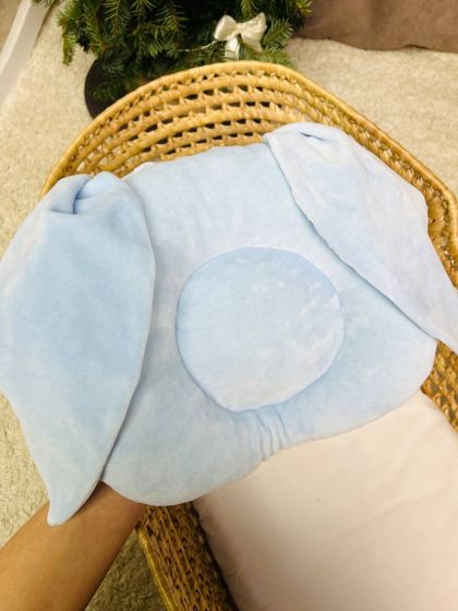 ❤ Подушка ортопедична з вушками, плюш. Колір - Блакитний з вушками зайки (#16712887) ✓ Anna Konvert 2