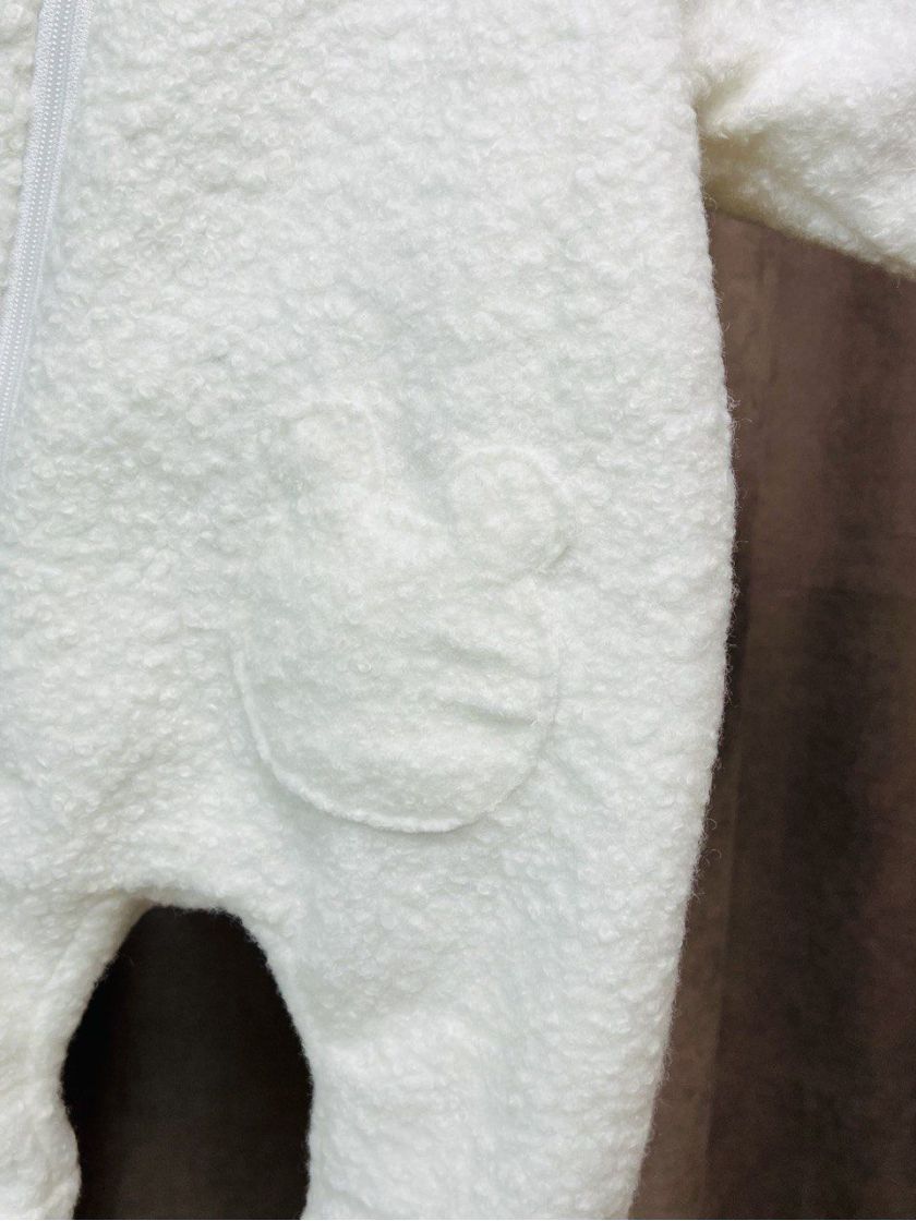 ❤ Комбінезон утеплений дитячий, "Каракуль". Колір - Молочний. Розмір - 6-9 (#135654) ✓ Anna Konvert