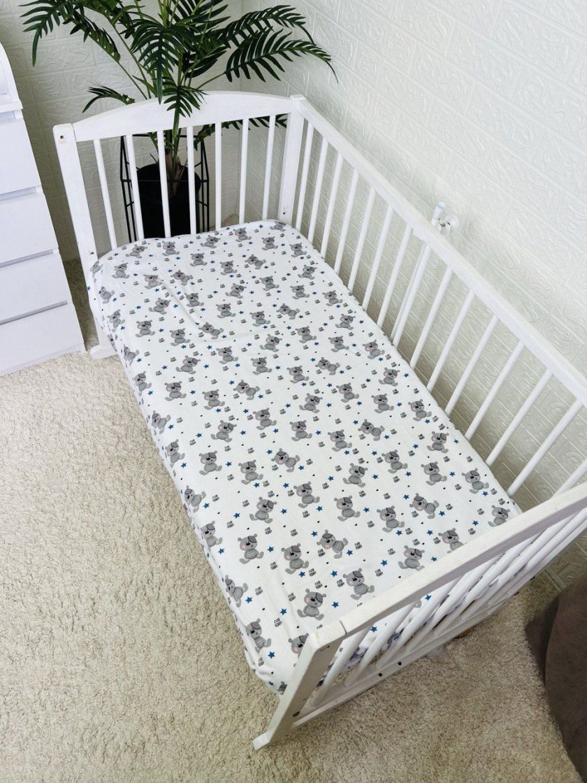 ❤ Простирадло у ліжко байкове. Принт - Ведмедикі сірі cute teddy (#28081303) ✓ Anna Konvert