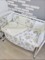 ❤ Набір у ліжко на 3 боки. Принт - Молочний зі стрикозами (#4042912) ✓ Anna Konvert