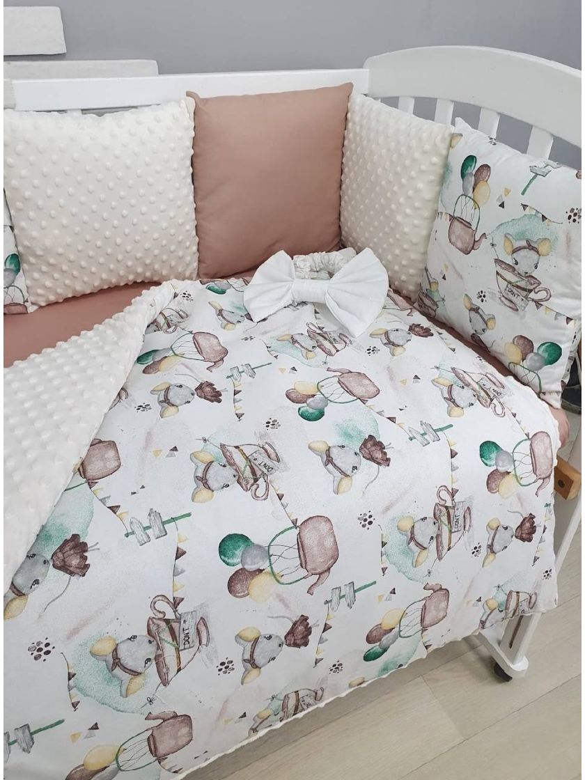 ❤ Набір у ліжко на 3 боки. Принт - Мишки бежеві (#84505856) ✓ Anna Konvert