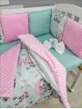 ❤ Набір у ліжко на 3 боки. Принт - Панди м'ятно- рожеві (#35223784) ✓ Anna Konvert