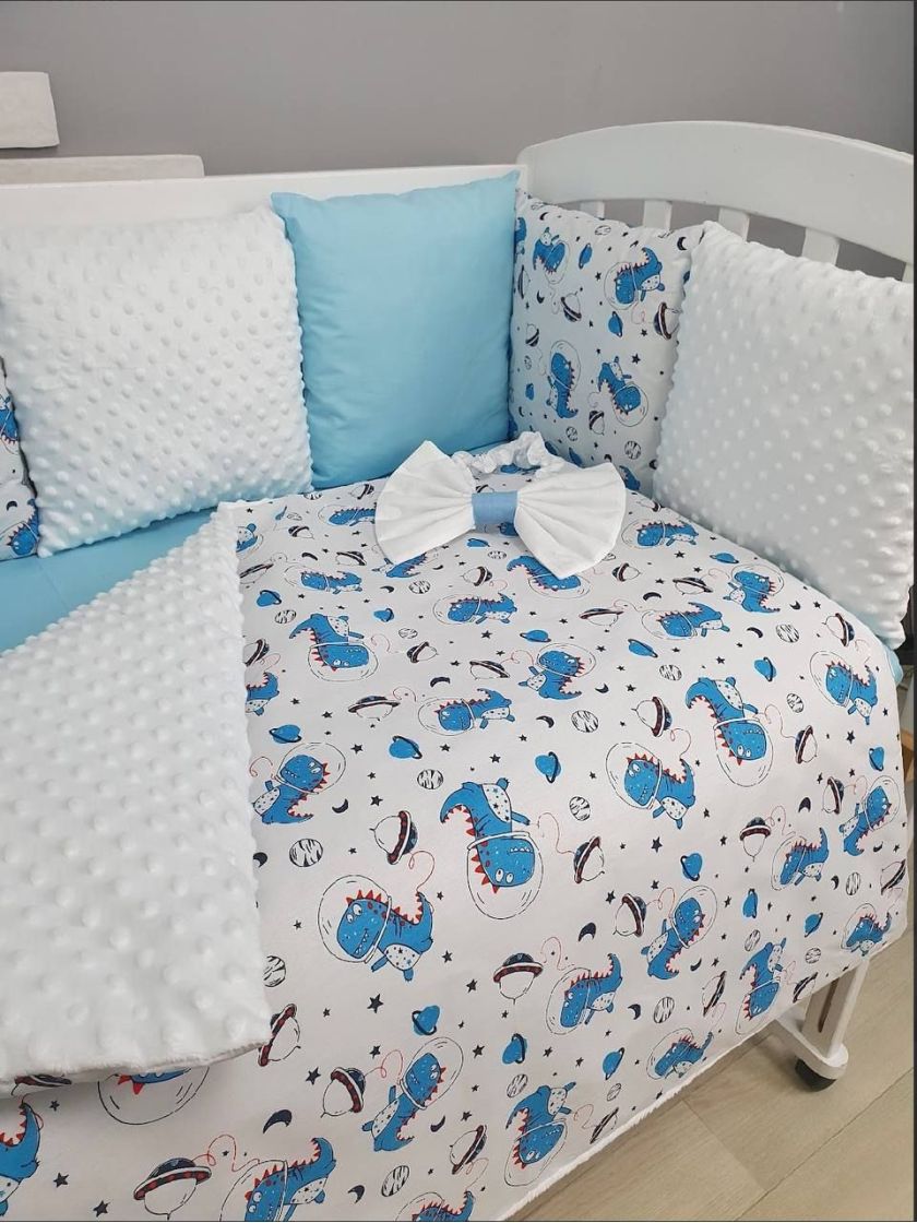 ❤ Набір у ліжко на 3 боки. Принт - Динозаврики-космонавти (#19298812) ✓ Anna Konvert