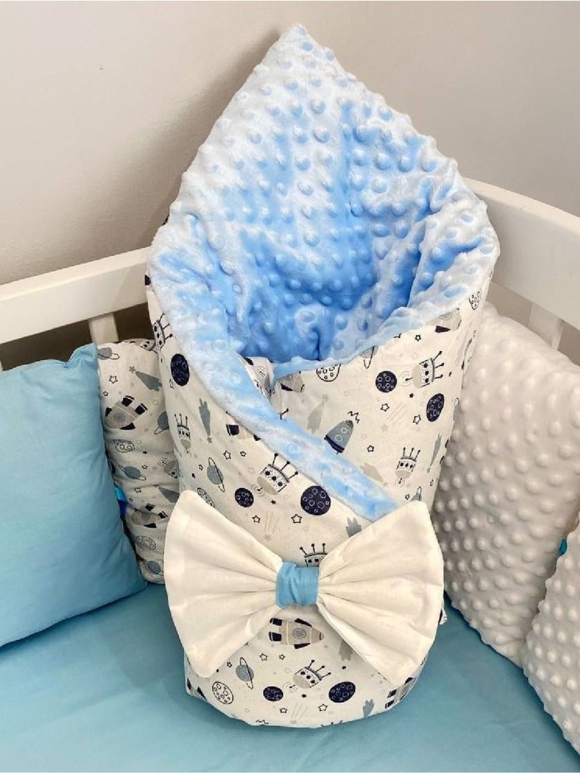 ❤ Набір у ліжко на 3 боки. Принт - Космос біло- блакитний (#87890445) ✓ Anna Konvert