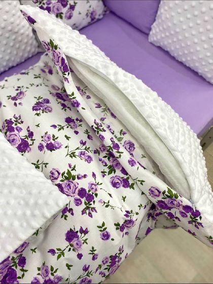 ❤ Набір у ліжко на 3 боки. Принт - Квіточки фіолетові (#89931030) ✓ Anna Konvert 2