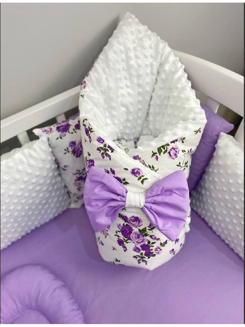 ❤ Набір у ліжко на 3 боки. Принт - Квіточки фіолетові (#89931030) ✓ Anna Konvert