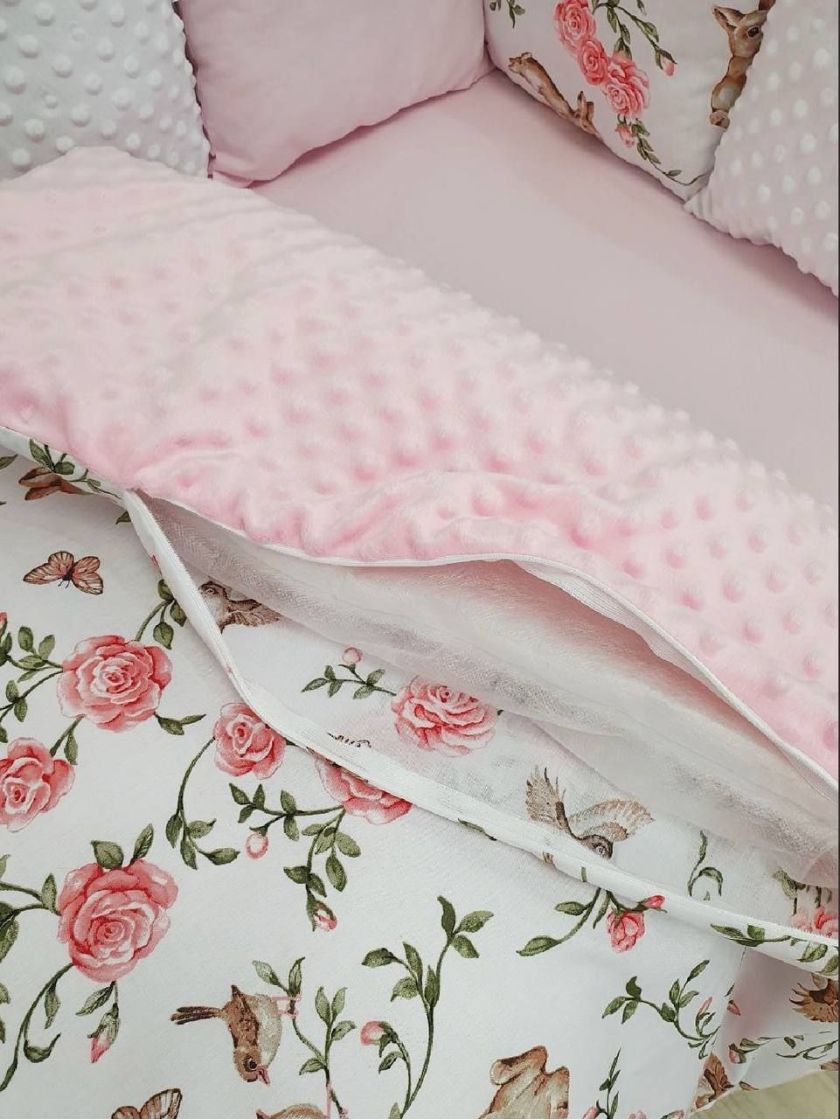 ❤ Набір у ліжко на 3 боки. Принт - Зайки з трояндами (#89810535) ✓ Anna Konvert