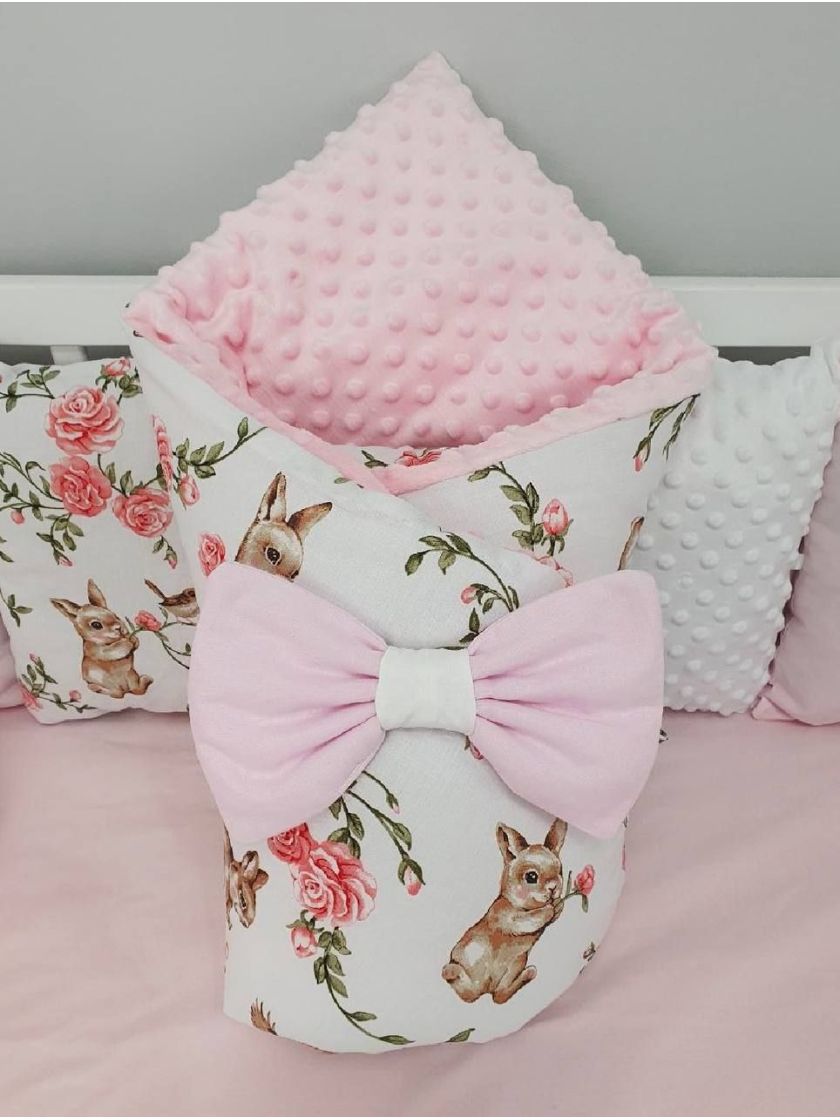❤ Набір у ліжко на 3 боки. Принт - Зайки з трояндами (#89810535) ✓ Anna Konvert