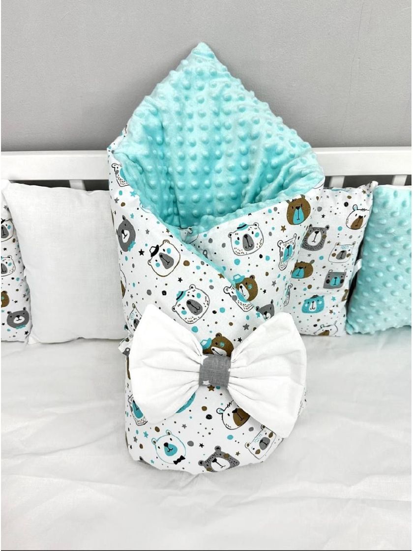 ❤ Набір у ліжко на 3 боки. Принт - Ведмедики м'ятні (#13754658) ✓ Anna Konvert