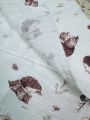 ❤ Пелюшки муслінові чотирьохшарові, жатка. Принт - Звірі у лісі на молочному. Розмір - 90*135см (#56265559) ✓ Anna Konvert