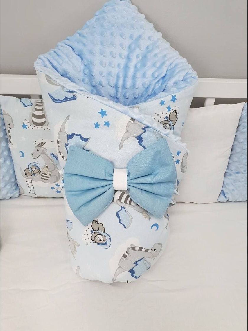 ❤ Набір у ліжко на 3 боки. Принт - Дракончики на блакитному (#71127457) ✓ Anna Konvert