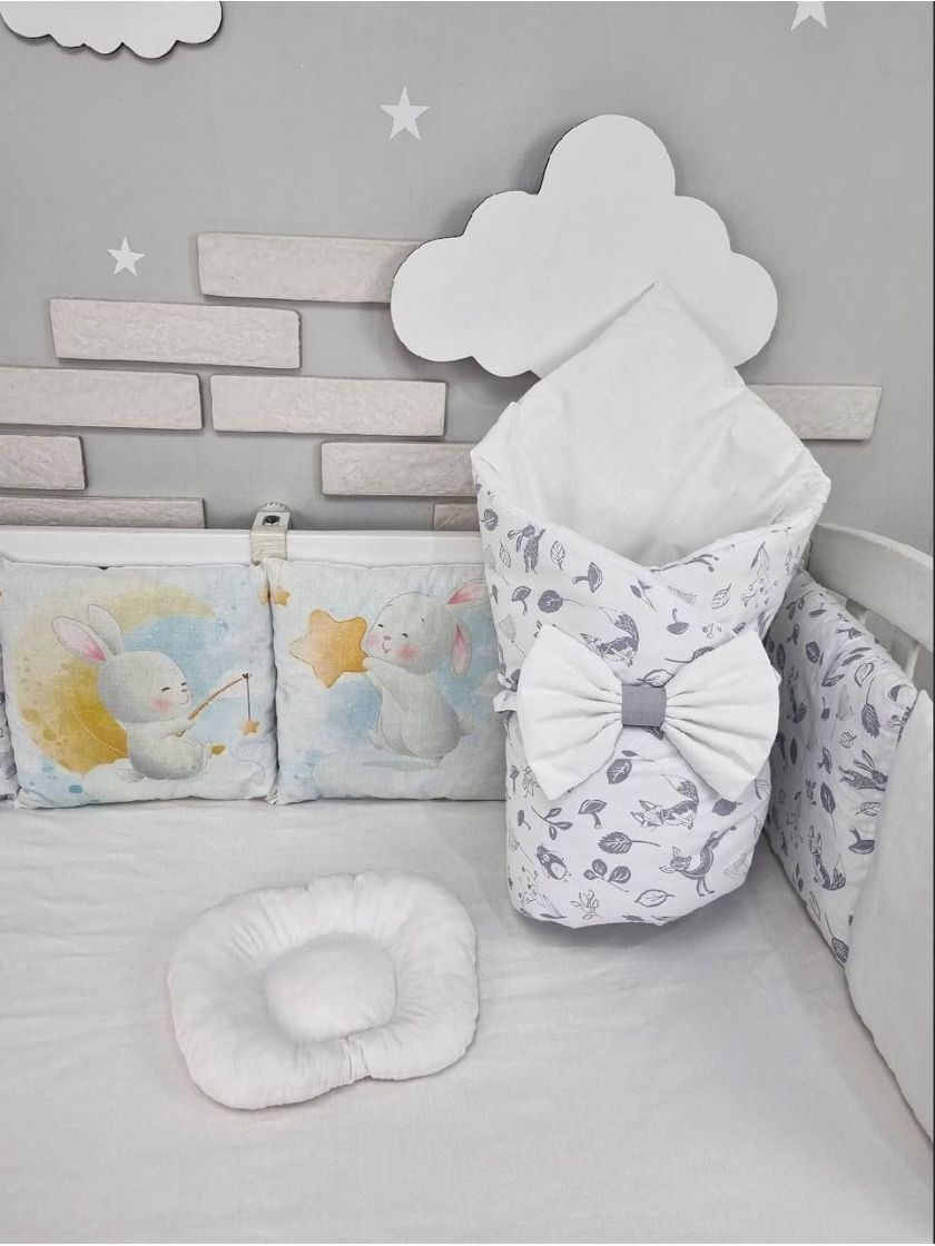 ❤ Набір у ліжко на 3 боки. Принт - З принтом Зайки сірі (#26396794) ✓ Anna Konvert