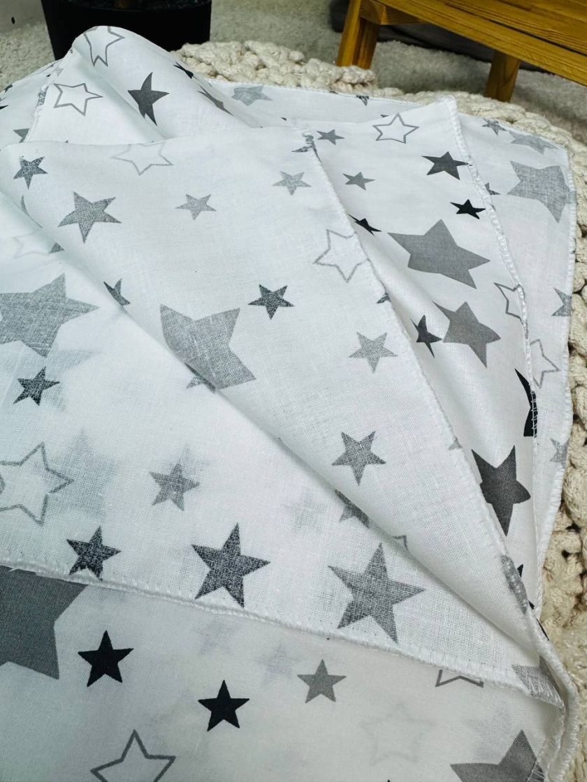 ❤ Пелюшки Ситцеві 85 см на 105 см. Принт - Зірки різні на білому (#39155581) ✓ Anna Konvert