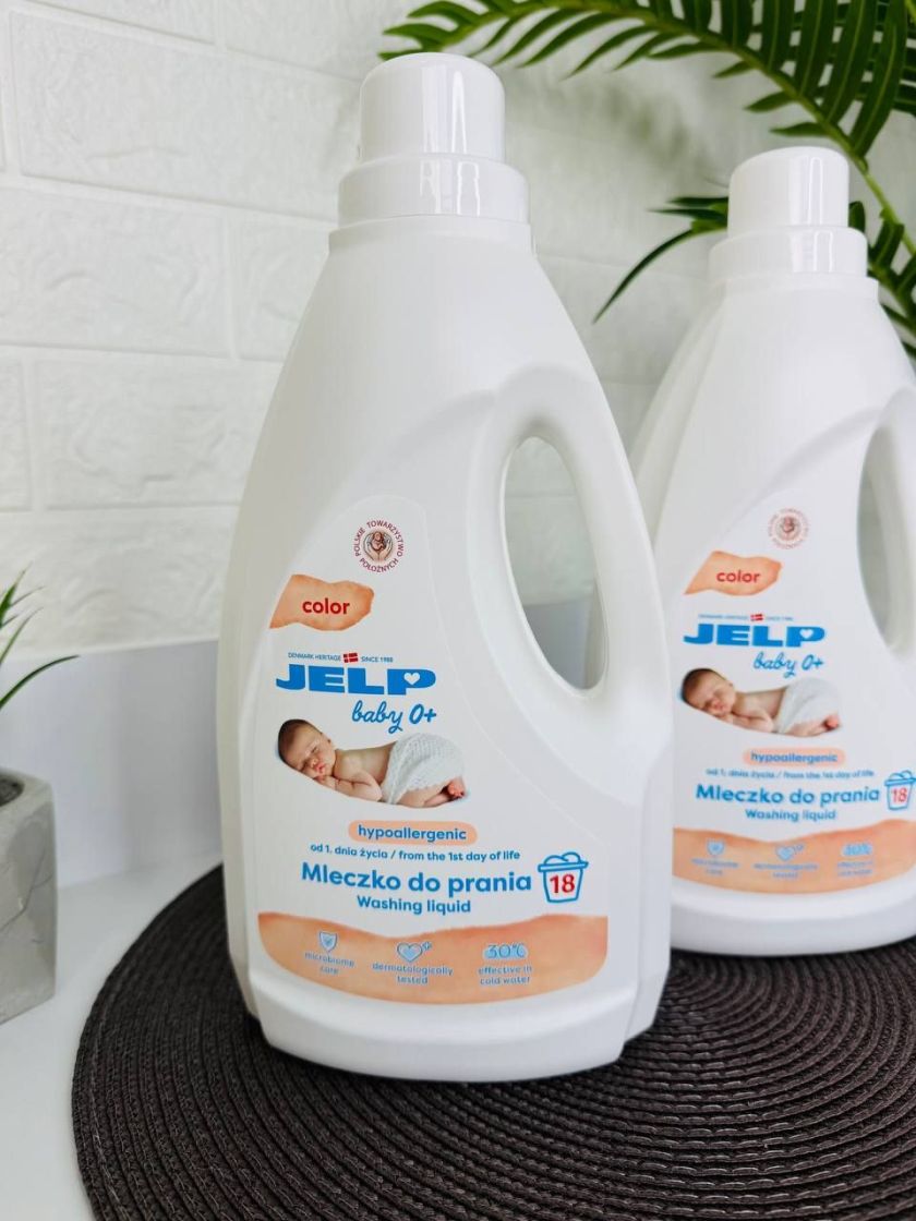 ❤ Гіпоалергенне молочко, дитячий рідкий порошок, для прання кольорового 1,5 л, 0+ JELP (#0070) ✓ Anna Konvert