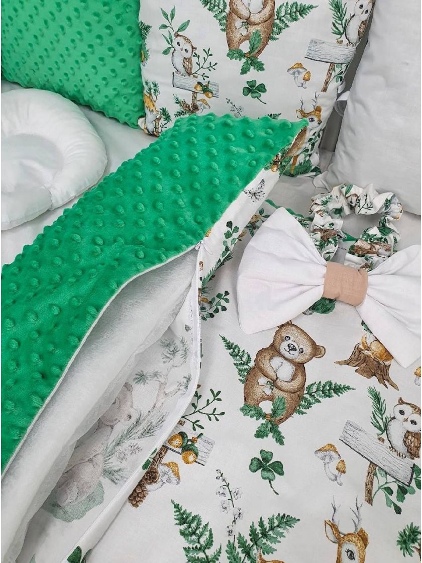 ❤ Набір у ліжко на 3 боки. Принт - Зелений зі звірятами (#88626964) ✓ Anna Konvert
