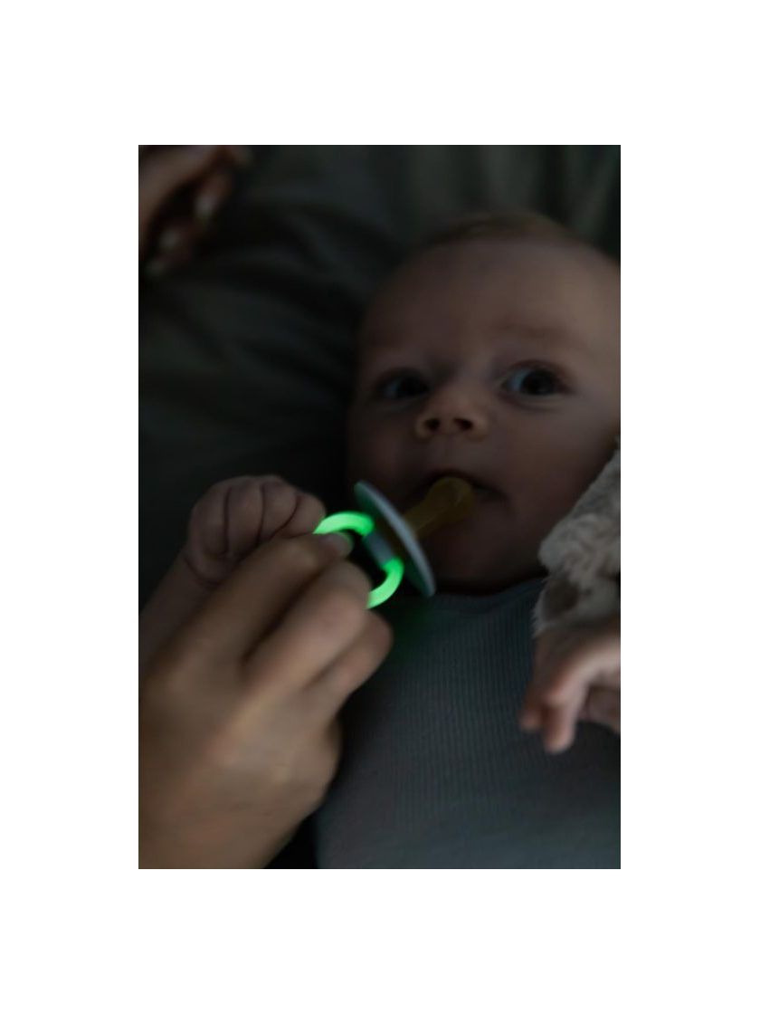 ❤ Соска пустушка BIBS, вушко світиться в темряві, Pacifier Colour Latex. Колір - Black GLOW. Розмір - 0-6 (#52539631) ✓ Anna Kon