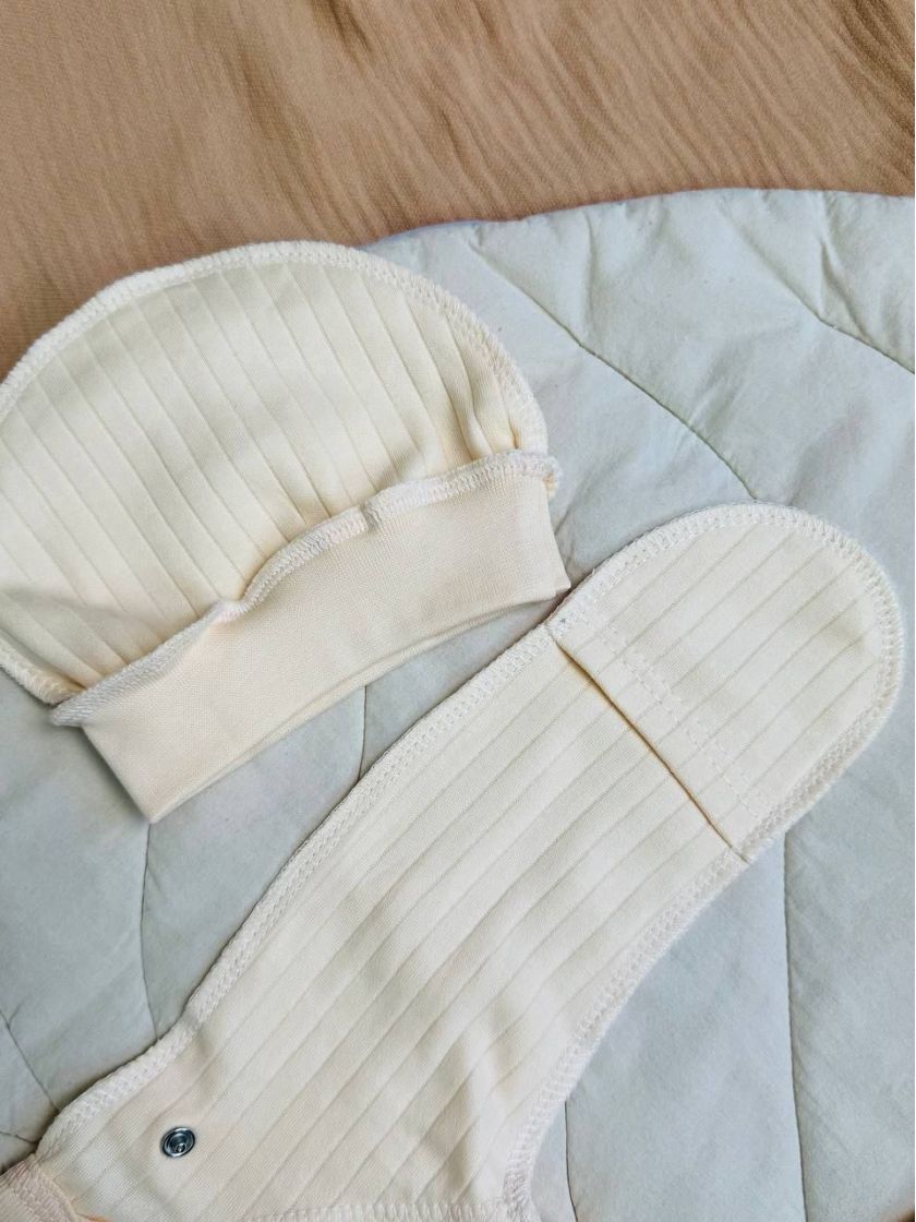 ❤ Комплект 3ка з сорочкою, рубчик однотон, Ромашка. Колір - Пісочний. Розмір - 56-62 (#27362492) ✓ Anna Konvert