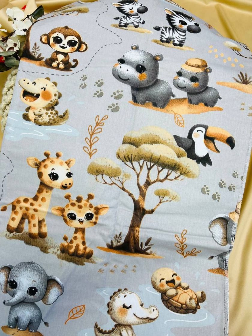 ❤ Пелюшки непромакаючі 100*80см. Принт - Сафарі на сірому (#72308153) ✓ Anna Konvert