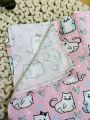 ❤ Пелюшки байкові 90*105см. Принт - Коти на рожевому (#9214018) ✓ Anna Konvert