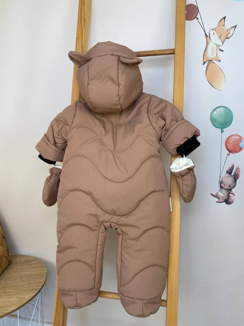 ❤ Демісезонний комбінезон "Ведмедик" хвиля. Колір - Капучіно. Розмір - 62см (#31457004) ✓ Anna Konvert
