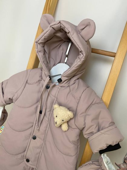 ❤ Демісезонний комбінезон "Ведмедик" хвиля. Колір - Шоколад. Розмір - 68см (#82671593) ✓ Anna Konvert 2