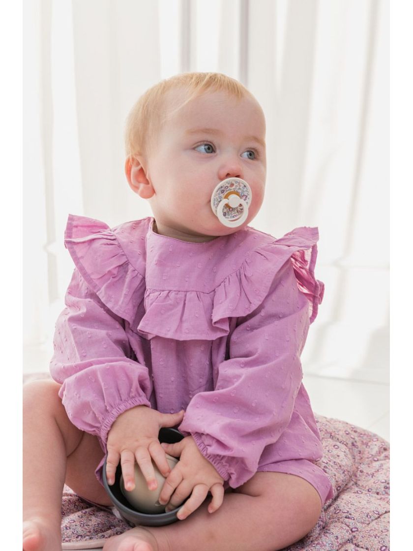 ❤ Пустушка BIBS x Liberty Colour Latex Round (кругла), 2 в упаковці, 0-6 міс. Колір - Eloise Blush / Ivory (#11011102) ✓ Anna Ko