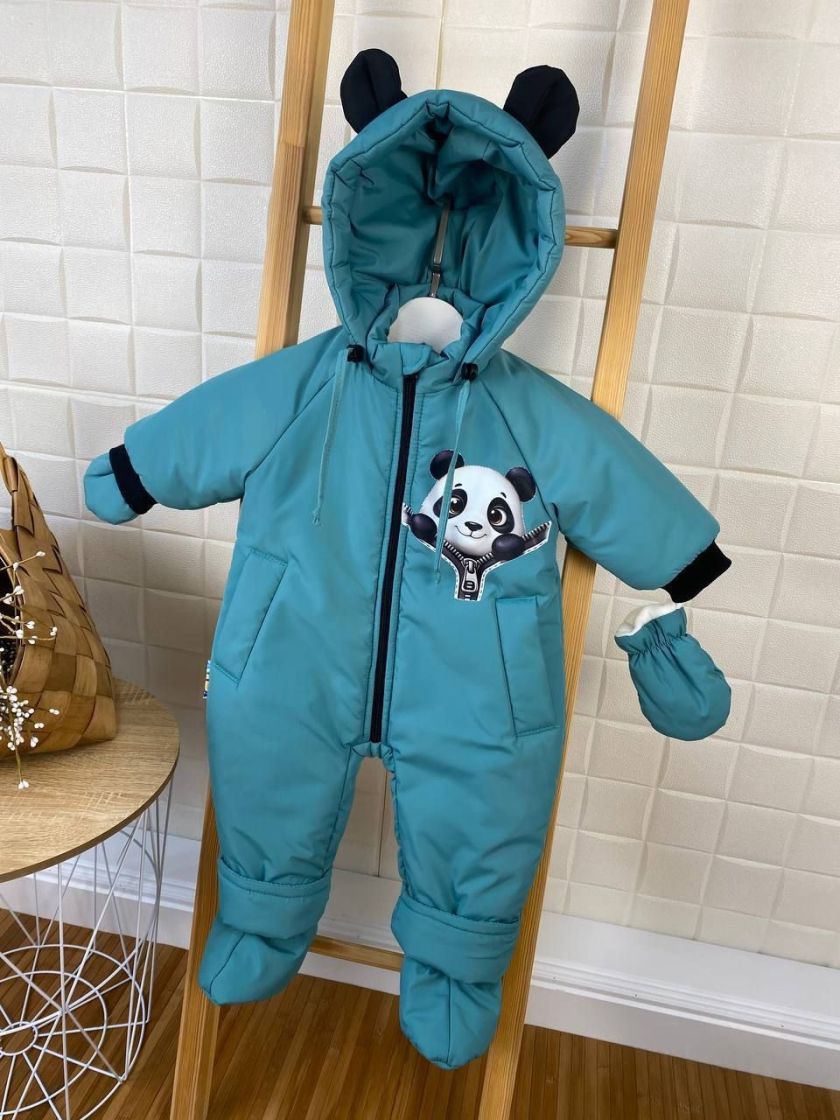 ❤ Демісезонний комбінезон "Пандочка". Колір - Смарагдовий. Розмір - 80см (#21697374) ✓ Anna Konvert