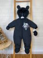 ❤ Демісезонний комбінезон "Пандочка". Колір - Чорний. Розмір - 80см (#32149189) ✓ Anna Konvert