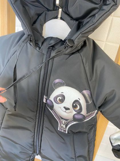 ❤ Демісезонний комбінезон "Пандочка". Колір - Чорний. Розмір - 80см (#32149189) ✓ Anna Konvert 2