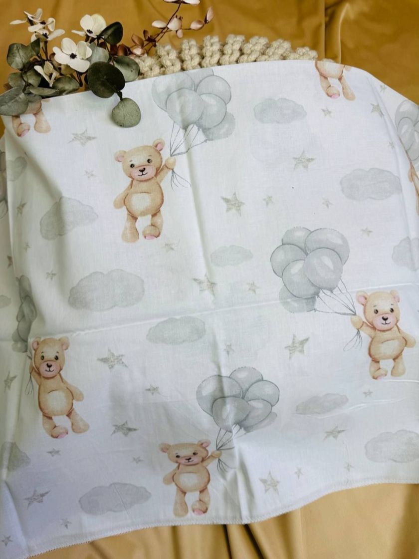 ❤ Пелюшки бавовняні. Принт - Ведмідь з сірими кульками (#69453553) ✓ Anna Konvert