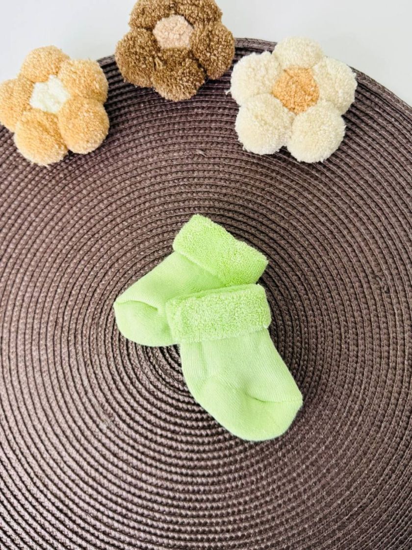 ❤ Шкарпетки махра, 0-3міс. Колір - Зелений (#19607284) ✓ Anna Konvert