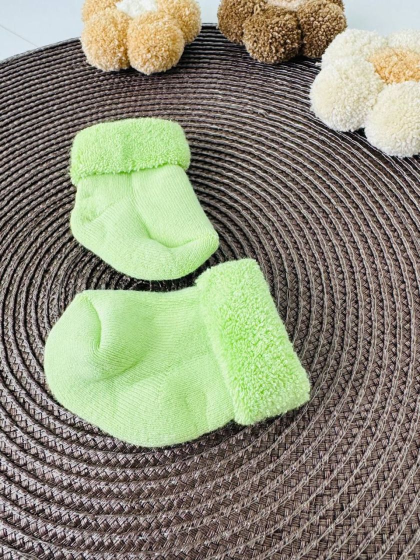 ❤ Шкарпетки махра, 0-3міс. Колір - Зелений (#19607284) ✓ Anna Konvert