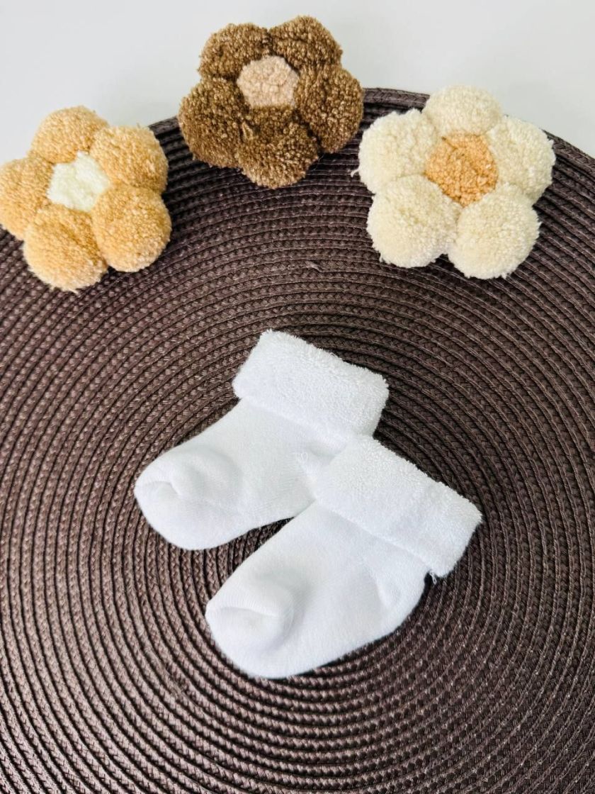 ❤ Шкарпетки махра, 0-3міс. Колір - Білий (#42778120) ✓ Anna Konvert