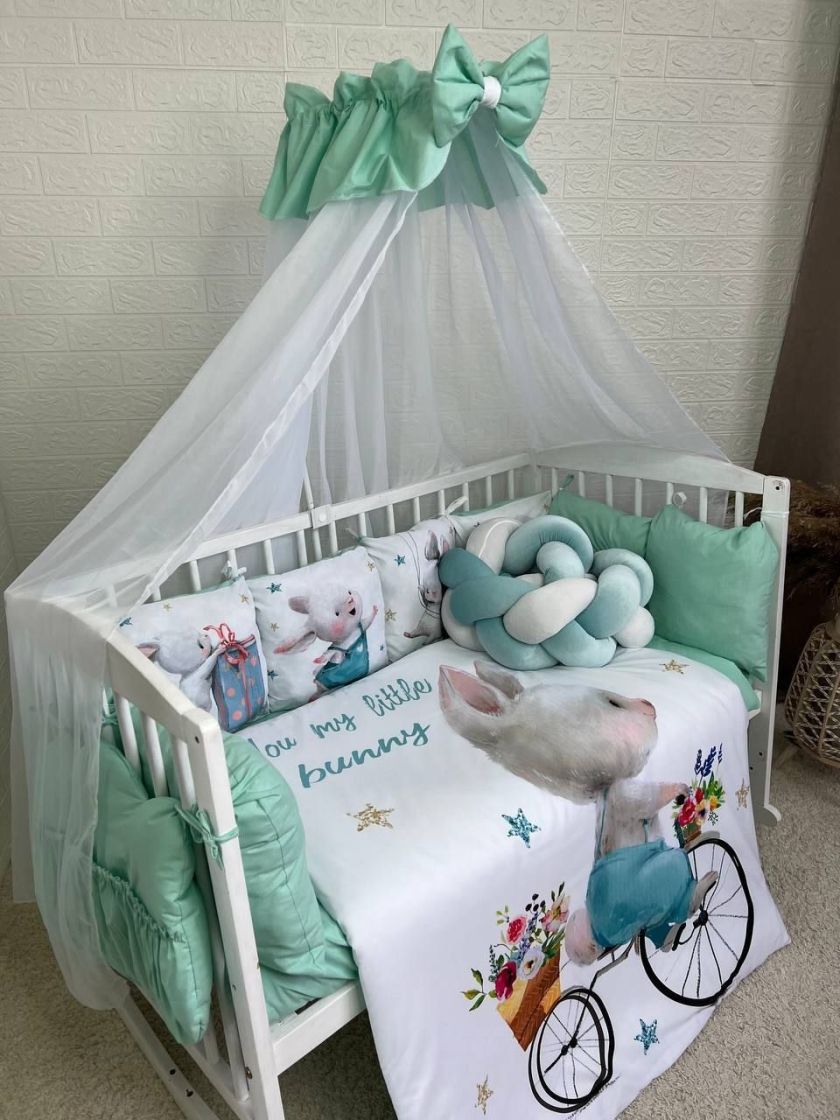 ❤ Набір принт коса з органайзером. Колір - Заєць на велосипеді (#70052194) ✓ Anna Konvert