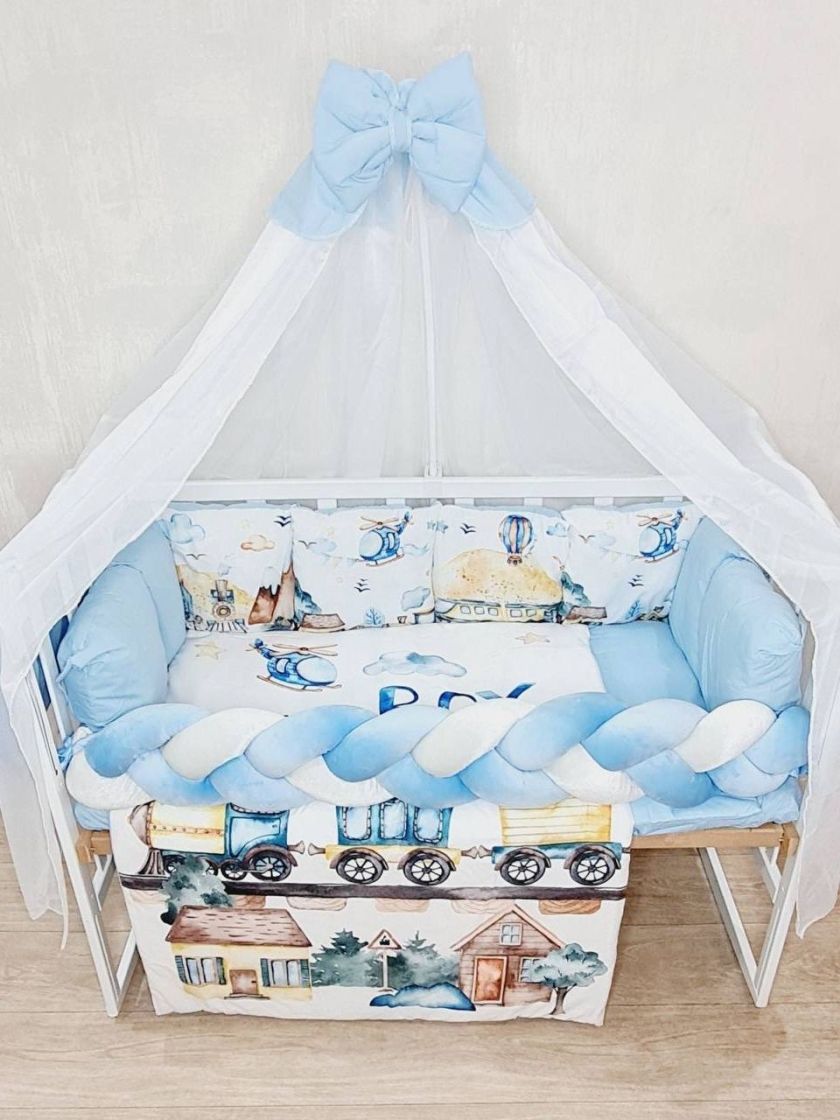 ❤ Набір принт коса з органайзером. Колір - Потяг, літак Boy (#54791668) ✓ Anna Konvert