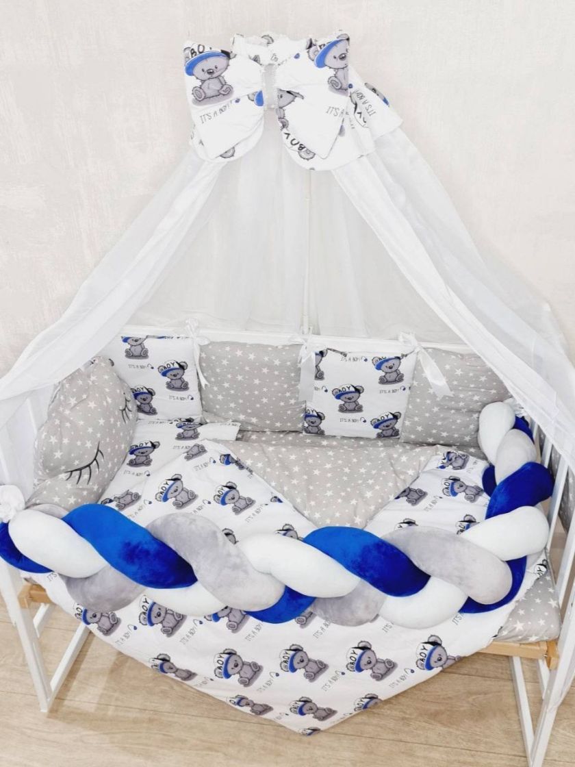 ❤ Набір з косою на 2 боки Bonna. Принт - Boy з зірками на сірому дрібними (#72235930) ✓ Anna Konvert