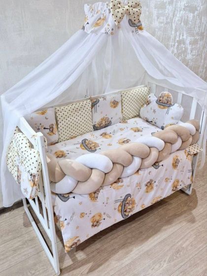 ❤ Набір з косою на 2 боки Bonna. Принт - Зірки дрібні з ведмедями на луні (#51327462) ✓ Anna Konvert 2