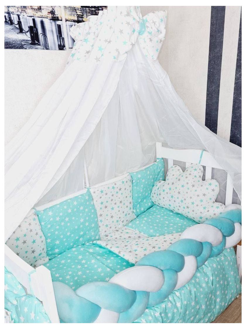 ❤ Набір з косою на 2 боки Bonna. Принт - Зірки з зірками на м'ятному (#76347165) ✓ Anna Konvert