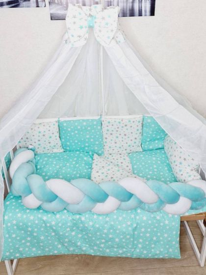 ❤ Набір з косою на 2 боки Bonna. Принт - Зірки з зірками на м'ятному (#76347165) ✓ Anna Konvert 2