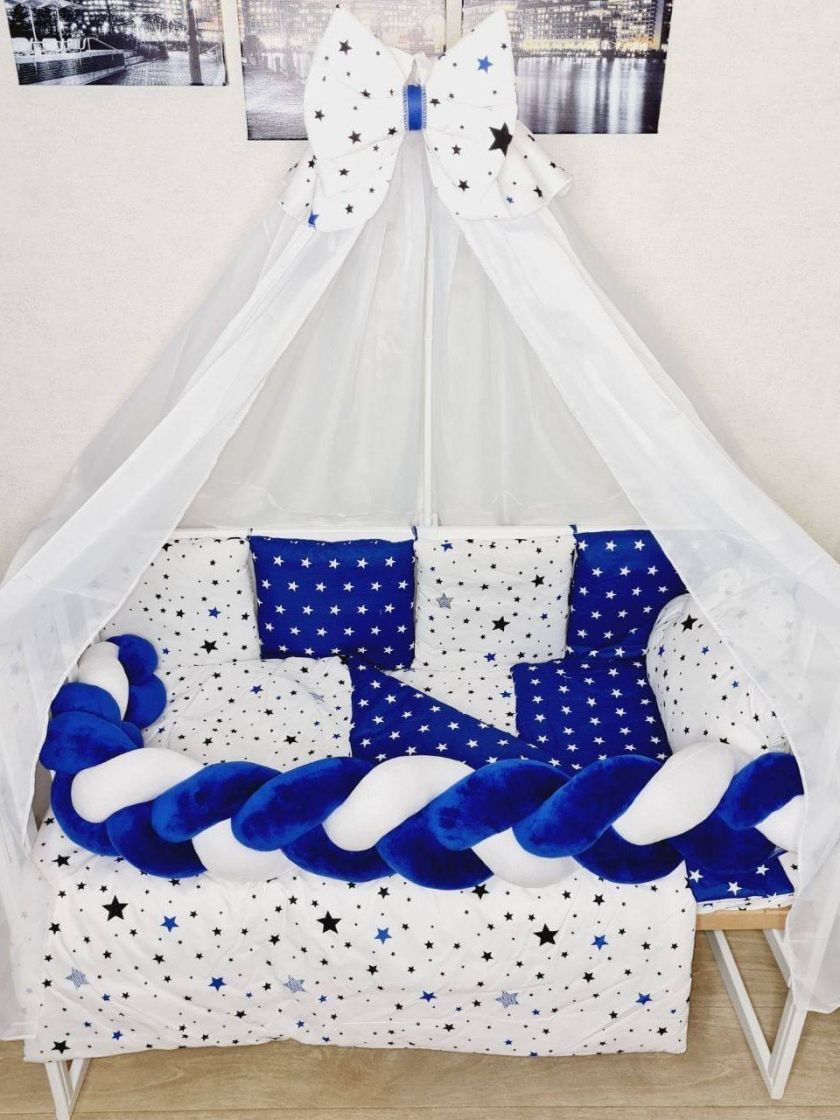 ❤ Набір з косою на 2 боки Bonna. Принт - Зірки з зірками на синьому (#65781960) ✓ Anna Konvert