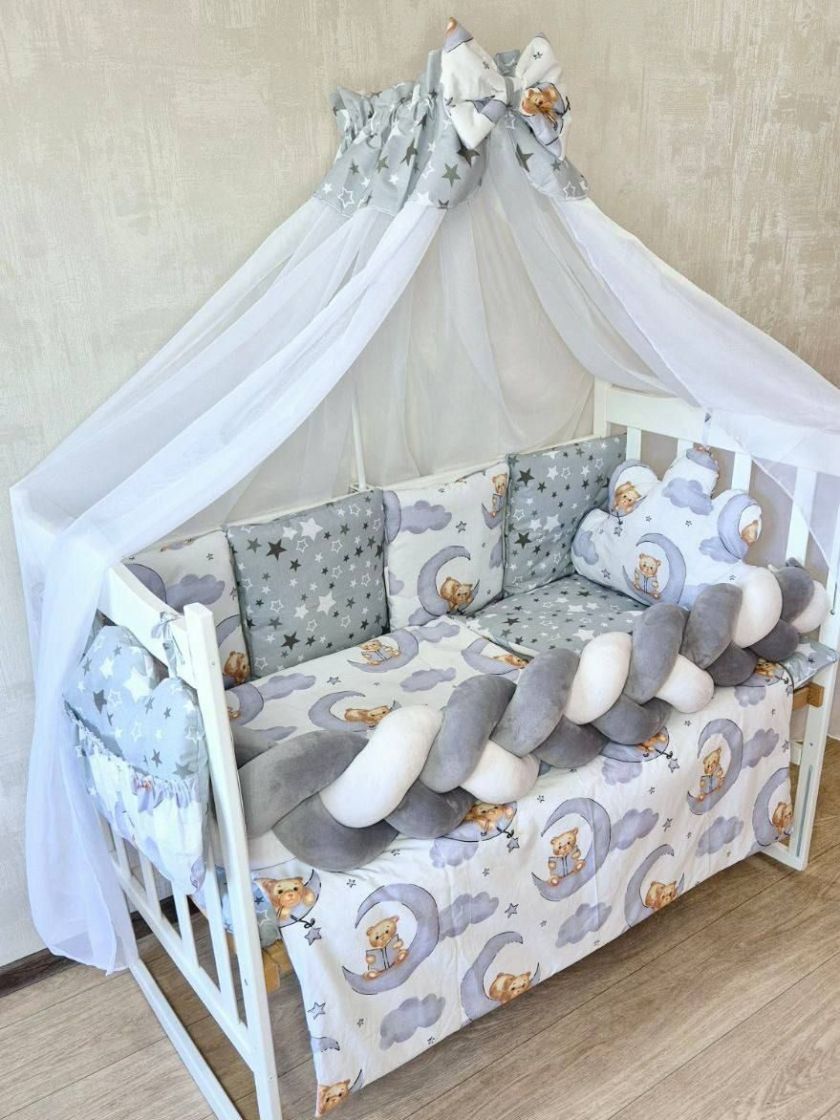 ❤ Набір з косою на 2 боки Bonna. Принт - Ведмідь з книжкою на місяці (#6856192) ✓ Anna Konvert