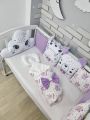 ❤ Набір у ліжко звірі з вʼязкою. Принт - Ліловий. Тип - З косою (#68539741) ✓ Anna Konvert