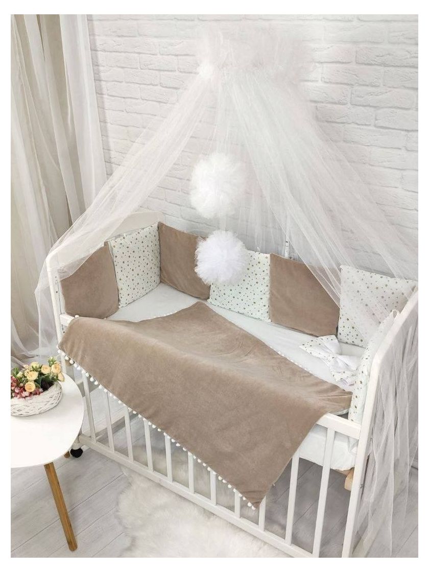 ❤ Набір велюровий з шатром Elliz. Принт - Шоколадний (#69002457) ✓ Anna Konvert