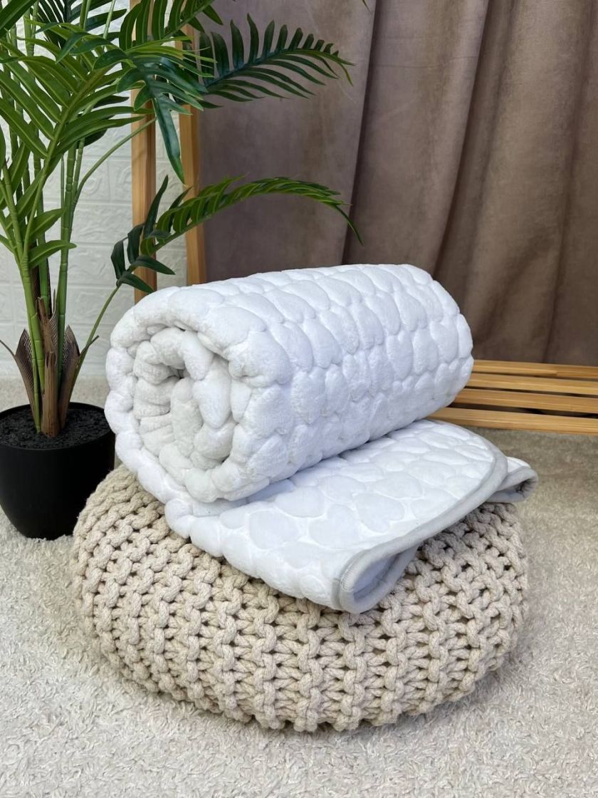 ❤ Плед велюровий зимовий, принт Серця, 100на 120см. Колір - Сірий (#56982218) ✓ Anna Konvert