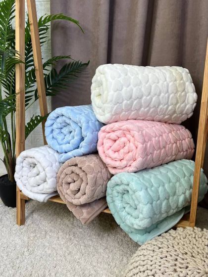 ❤ Плед велюровий зимовий, принт Серця, 100на 120см. Колір - Сірий (#56982218) ✓ Anna Konvert 2