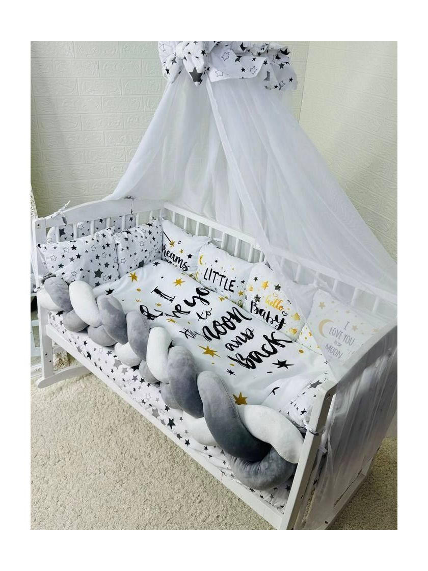 ❤ Набір принт коса з органайзером. Колір - Букви з зірками (#0230) ✓ Anna Konvert