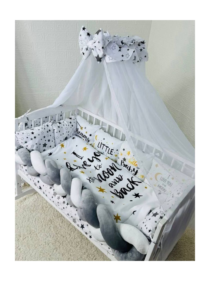 ❤ Набір принт коса з органайзером. Колір - Букви з зірками (#0230) ✓ Anna Konvert